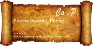 Csernyánszky Péter névjegykártya